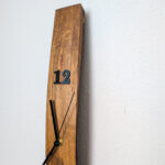 Wanduhr aus Weinfassdaube für Weinliebhaber | 60 x 8 cm | Holzzahlen | gewachst – Bild 6