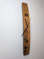 Wanduhr aus Weinfassdaube für Weinliebhaber | 60 x 8 cm | Holzzahlen | gewachst – Bild 4