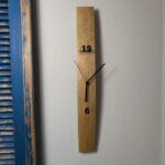 Wanduhr aus Weinfassdaube für Weinliebhaber | 70 x 9 cm | Holzzahlen | natur – Bild 4