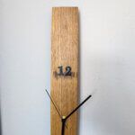 Wanduhr aus Weinfassdaube für Weinliebhaber | 70 x 9 cm | Holzzahlen | natur – Bild 6